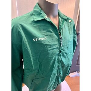 Polo Ralph Lauren Windbreaker Jacket Mens M Green Excellent Vintage 80s Zip